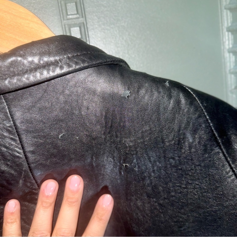 Jones New York l Genuine Leather Jacket l Black l Women's Size: Large - Picture 15 of 16
